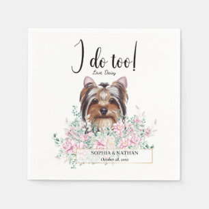 Guardanapo De Papel Yorkshire Terrier Dog Wedktail Napkins
