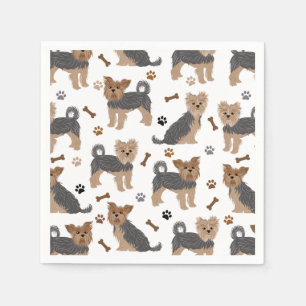 Guardanapo De Papel Yorkshire Terrier Paws e Bones Yorkie Dog