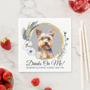 Guardanapo De Papel Yorkshire Terrier Wedding Napkins Com Cães Foto