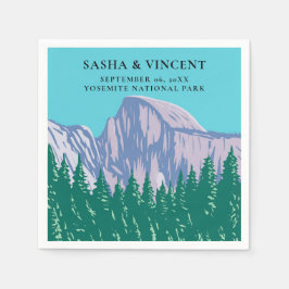Guardanapo De Papel Yosemite National Park Wedding Retro