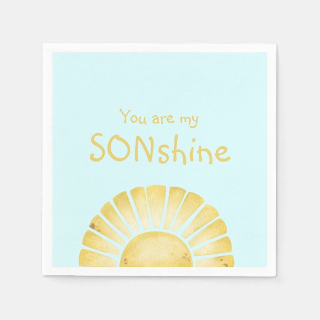 Guardanapo De Papel You are my Sonshine baby shower (Frente)