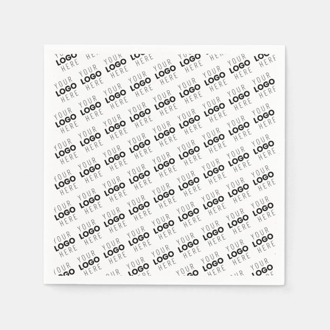 Guardanapo De Papel Your Logo Simple Repeating Diagonal Pattern (Frente)