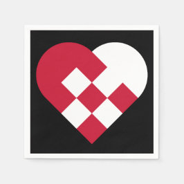 Guardanapo De Papel Yule Heart escandinavo