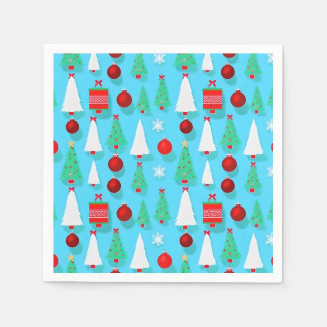 Guardanapo De Papel Yuletide Blue Napkin (Frente)