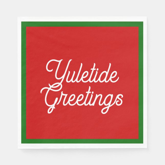 Guardanapo De Papel Yuletide Saudações Napkins (Frente)