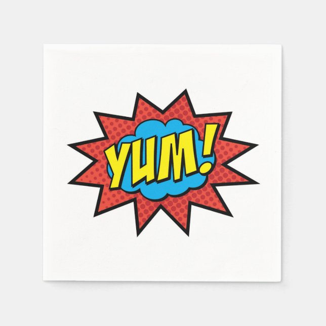 Guardanapo De Papel YUM Cocktail Napkin Vermelho (Frente)