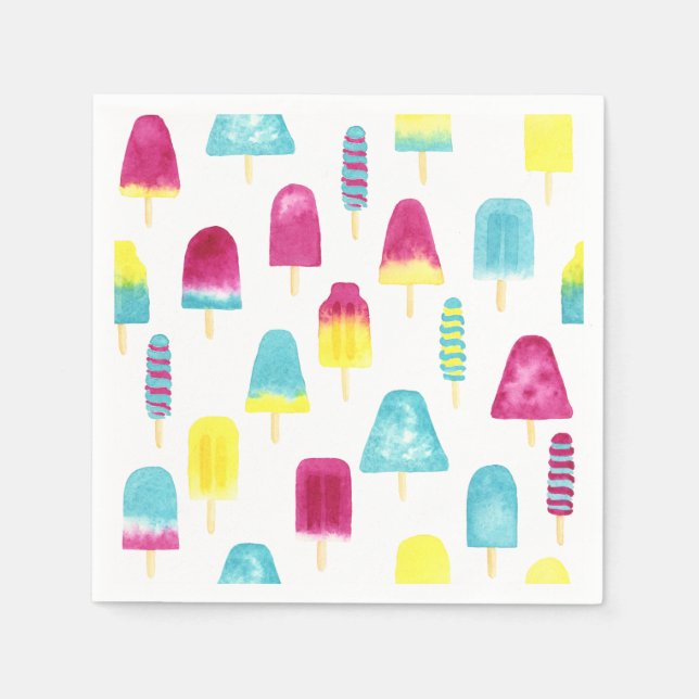 Guardanapo De Papel Yummy Popsicles (Frente)