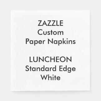 Guardanapo De Papel Zazzle Custom Large White Lunchee Paper Napkins