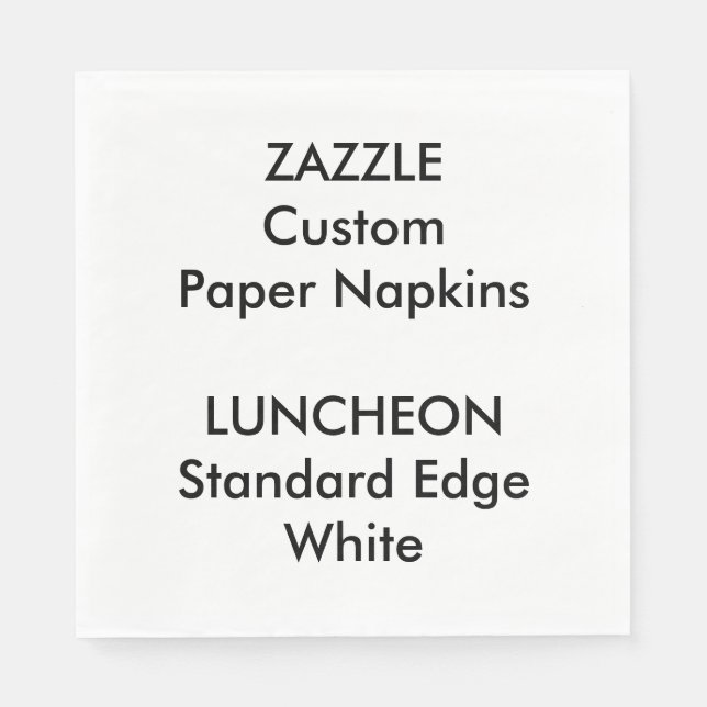 Guardanapo De Papel Zazzle Custom Large White Lunchee Paper Napkins (Frente)