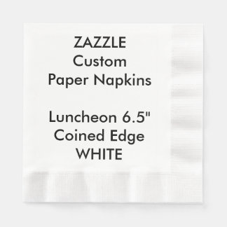 Guardanapo De Papel Zazzle Custom White Lunchee Paper Napkins