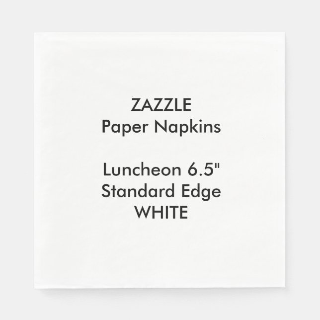 Guardanapo De Papel ZAZZLE - Papel Branco Lunchedo Branco Grande Perso (Frente)