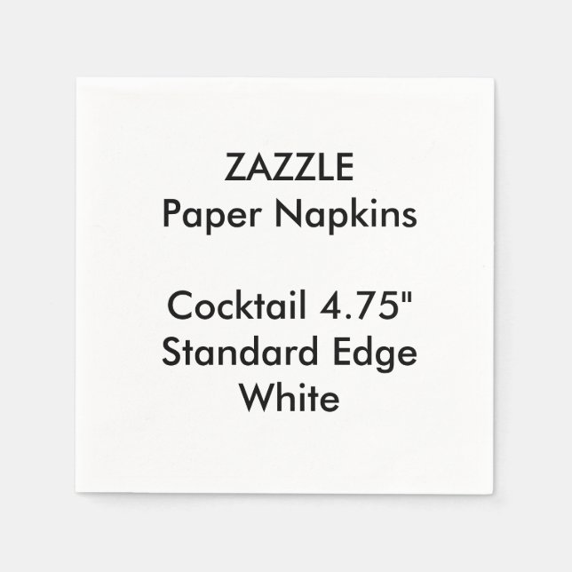 Guardanapo De Papel ZAZZLE - Papel de coquetel branco pequeno personal (Frente)