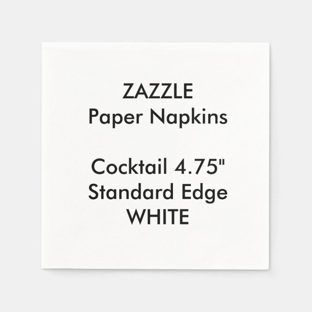 Guardanapo De Papel ZAZZLE - Papel de coquetel branco pequeno personal (Frente)
