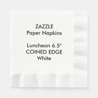 Guardanapo De Papel ZAZZLE - Papel Nadador Branco Cozinhado Personaliz