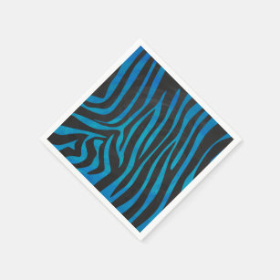 Guardanapo De Papel Zebra Black e Blue Impressão