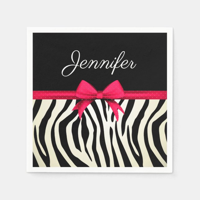 Guardanapo De Papel Zebra Print (Frente)