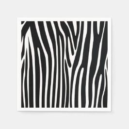 Guardanapo De Papel Zebra Print Safari - Papel Animal Napkins