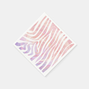 Guardanapo De Papel Zebra Rosa e Impressão branco