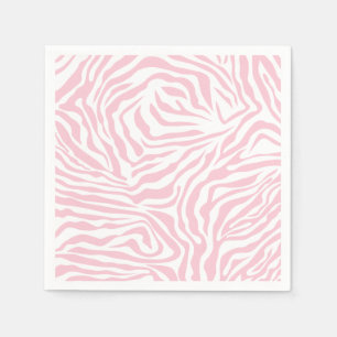 Guardanapo De Papel Zebra Rosa Raspando Animais Selvagens Impressão P
