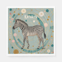 Zebra Whimsical Personalizada