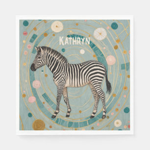 Guardanapo De Papel Zebra Whimsical Personalizada