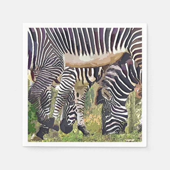 GUARDANAPO DE PAPEL ZEBRAS (Frente)