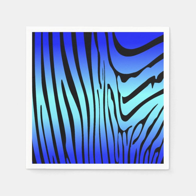 Guardanapo De Papel Zesty Zebra Blue (Frente)