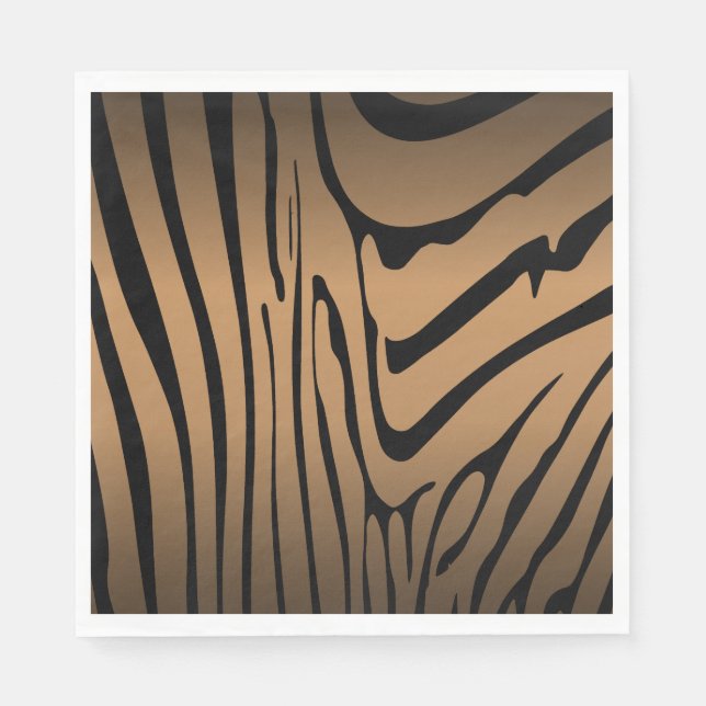 Guardanapo De Papel Zesty Zebra Brown (Frente)