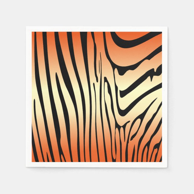 Guardanapo De Papel Zesty Zebra Orange (Frente)