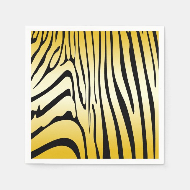 Guardanapo De Papel Zesty Zebra Yellow (Frente)