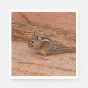 Guardanapo De Papel Zion Chipmunk em Rochas Vermelhas