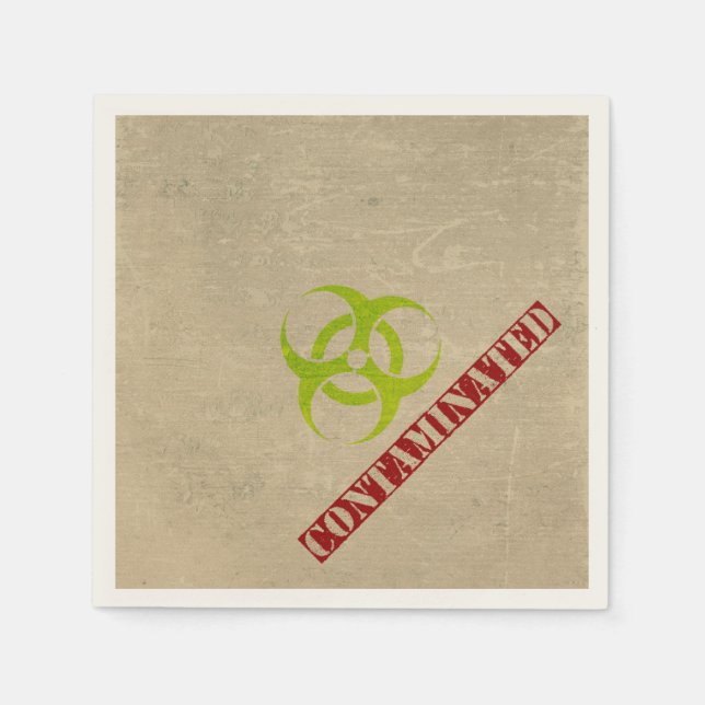 Guardanapo De Papel Zombie Biohazard Halloween Party Paper Napkins (Frente)