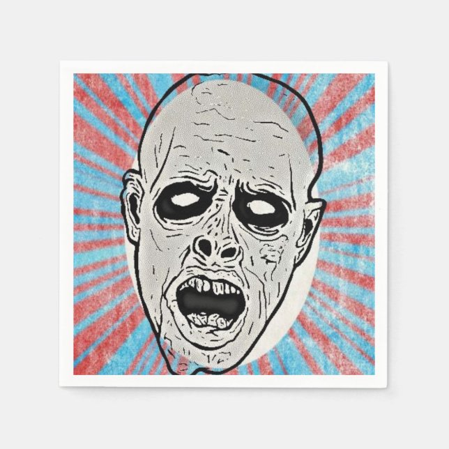 Guardanapo De Papel Zombie Face Paper Napkin (Frente)