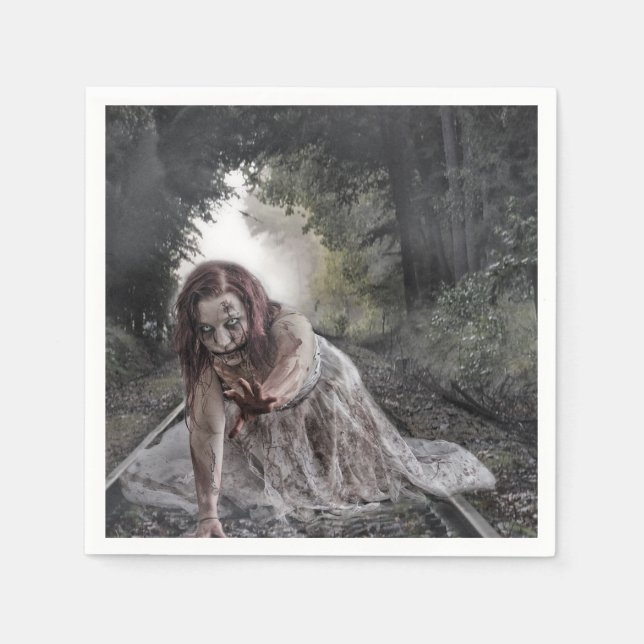 Guardanapo De Papel Zombie no Caminho (Frente)