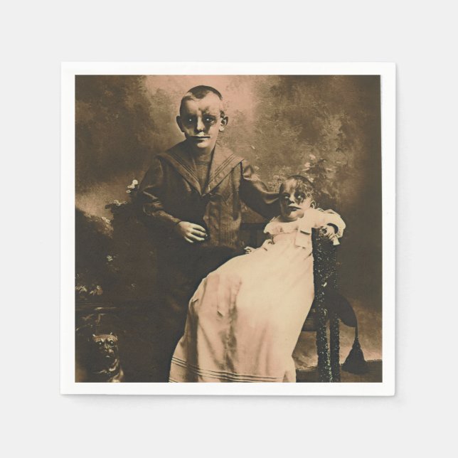 Guardanapo De Papel Zombie Siblings (Frente)