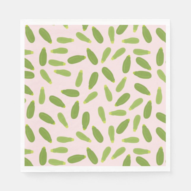 Guardanapo De Papel Zucchini Courgette Summer Squash Pattern (Frente)