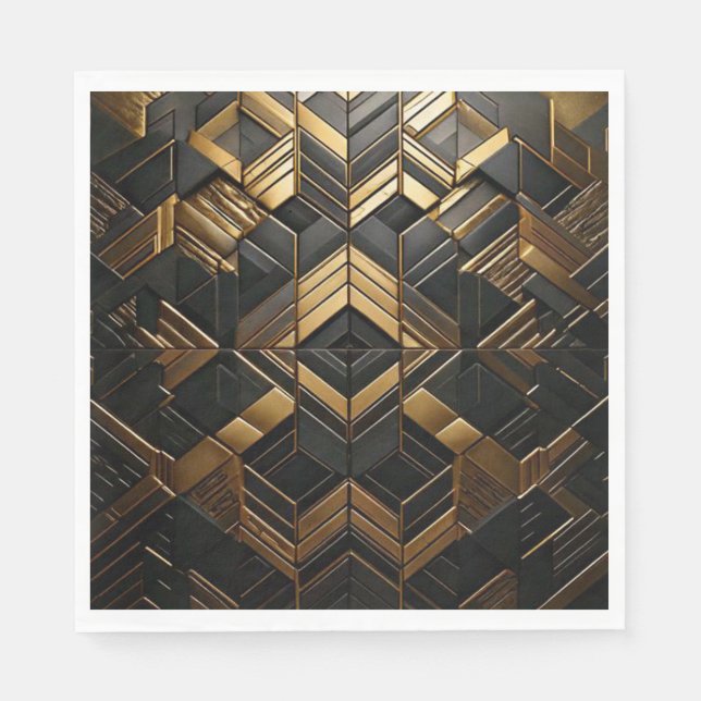 Guardanapo De Papel Zwart Goud Retro (Frente)