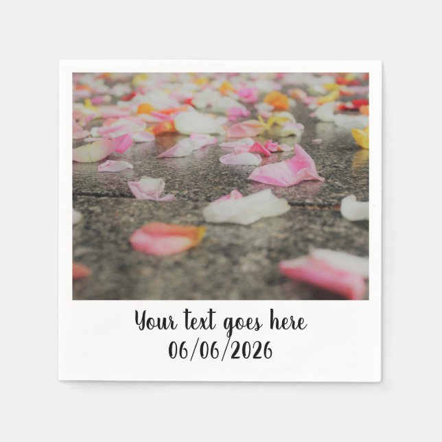 guardanapo de petal confetti rosa (Frente)