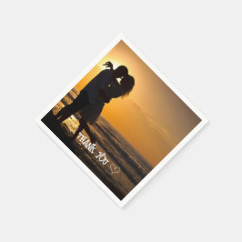 Guardanapo de tipografia de foto personalizada