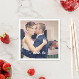 Guardanapo de tipografia de foto personalizada