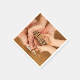 Guardanapo de tipografia de foto personalizada