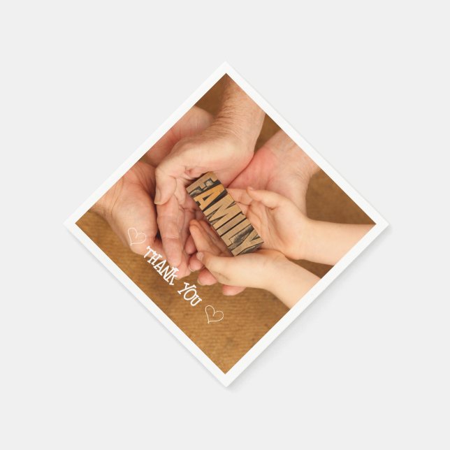 Guardanapo de tipografia de foto personalizada (Canto)