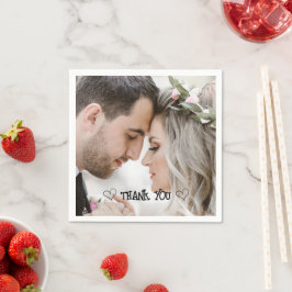 Guardanapo de tipografia de foto personalizada