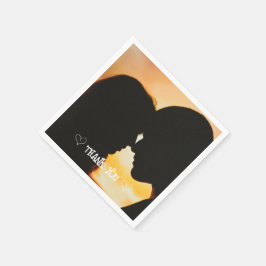 Guardanapo de tipografia de foto personalizada