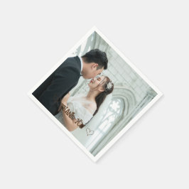 Guardanapo de tipografia de foto personalizada