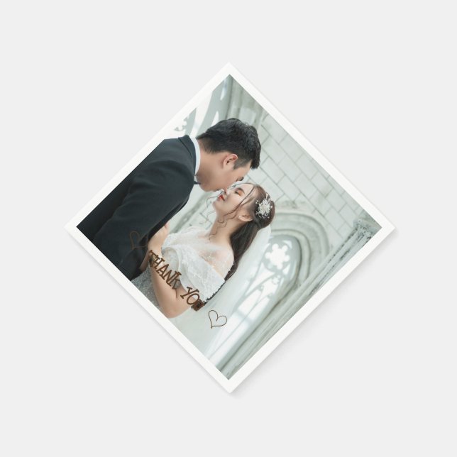 Guardanapo de tipografia de foto personalizada (Canto)