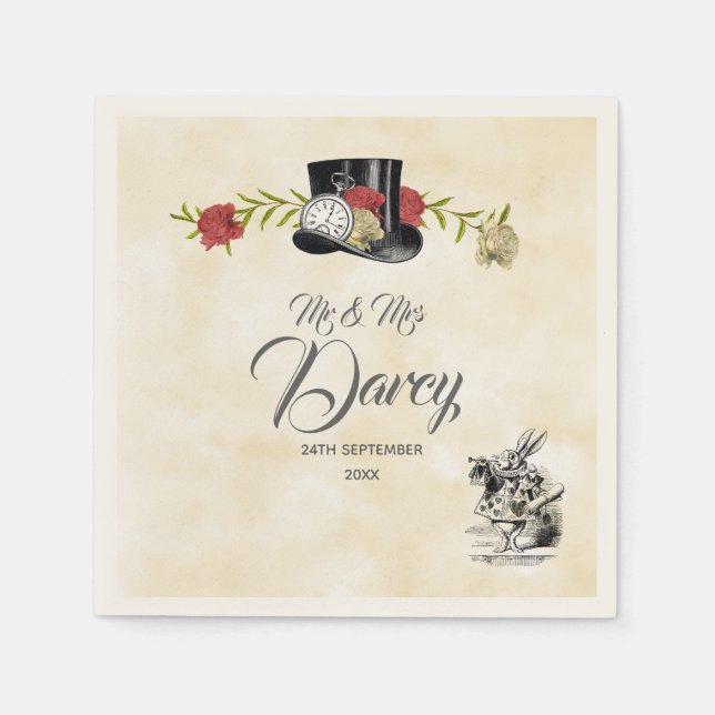 Guardanapo Descartável Alice no País das Maravilha (Frente)