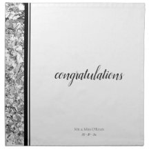 Flor de Prata Simples e Casamento Negro