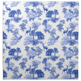 Guardanapo Floresta Azul Clássica de Camponês de Toile Deer