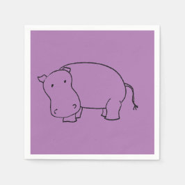 guardanapo hippo roxo